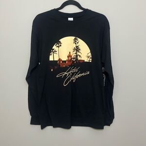 Gildan Mens Black Eagles Hotel California 2020 Tour Rock Concert T-Shirt Medium